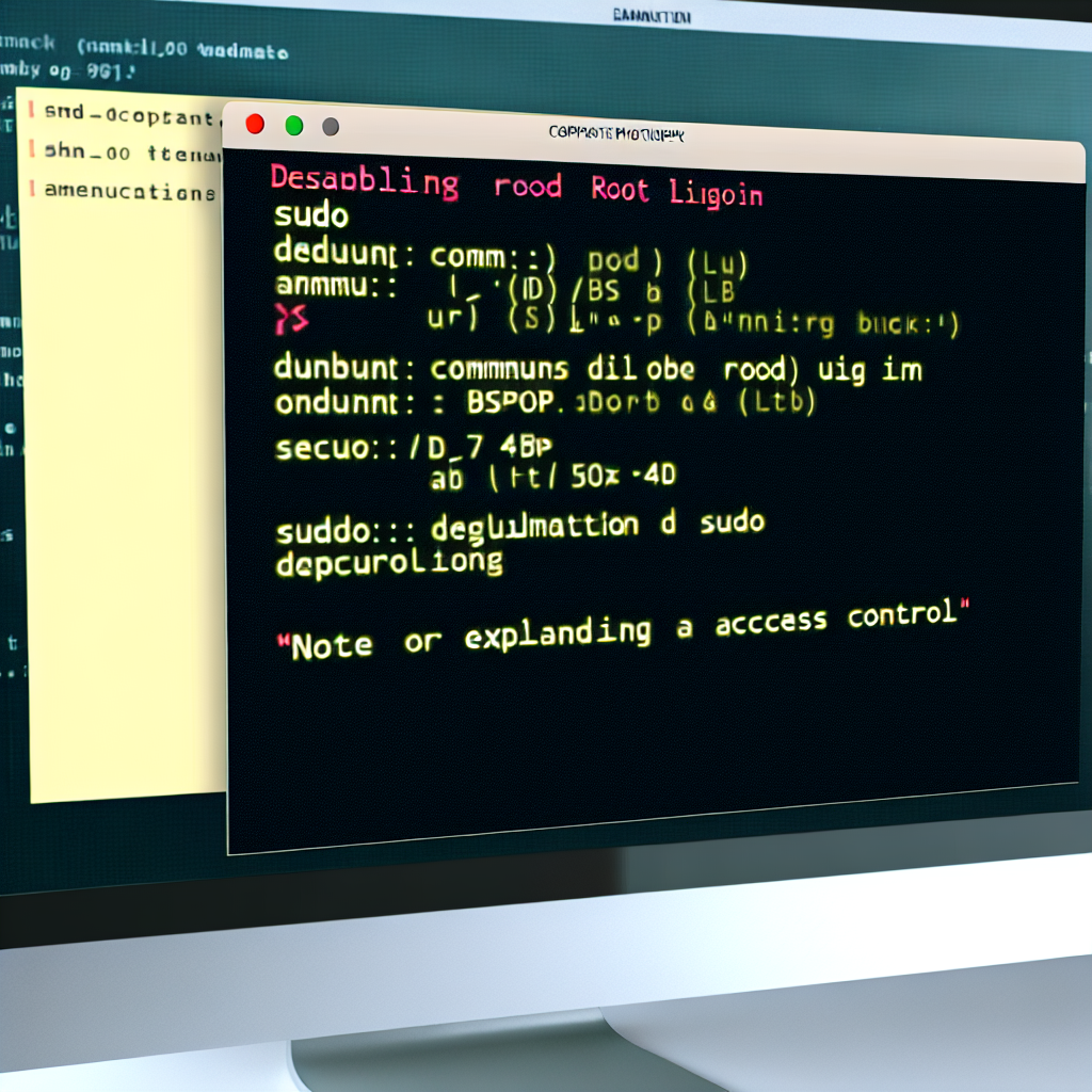 Enhance Access Security: Disable Root Login and Master Sudo Commands