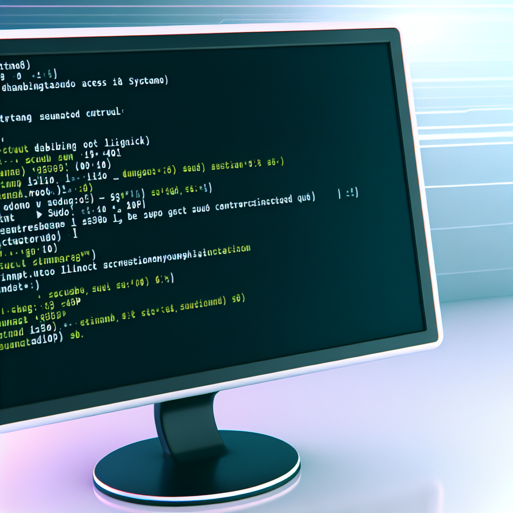 Enhance Access Security: Disable Root Login and Master Sudo Commands